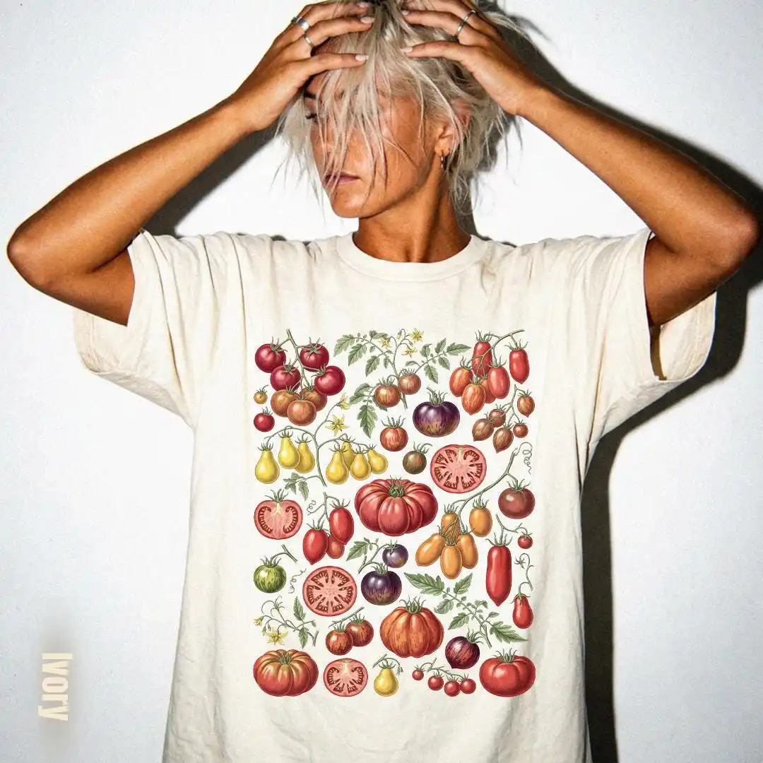Tomato Garden Comfort Shirt, Vintage Vegetable Graphic Tee, Heirloom Tomato T-Shirt