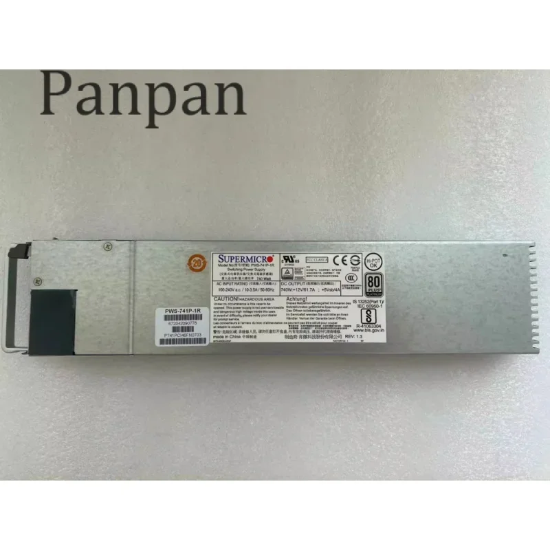 

NEW Original For Supermicro PWS-741P-1R 740W 1U 80 PLUS Platinum Redundant Single Output Power Supply Module