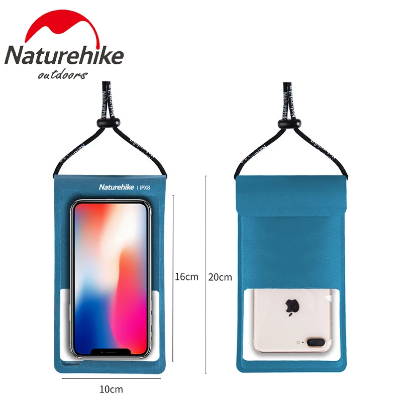 Naturehike TPU Phone Waterproof Bag Touch Screen Anti Sticking Sealed Diving Swimming Mobile Phone Shell of 4 Colors