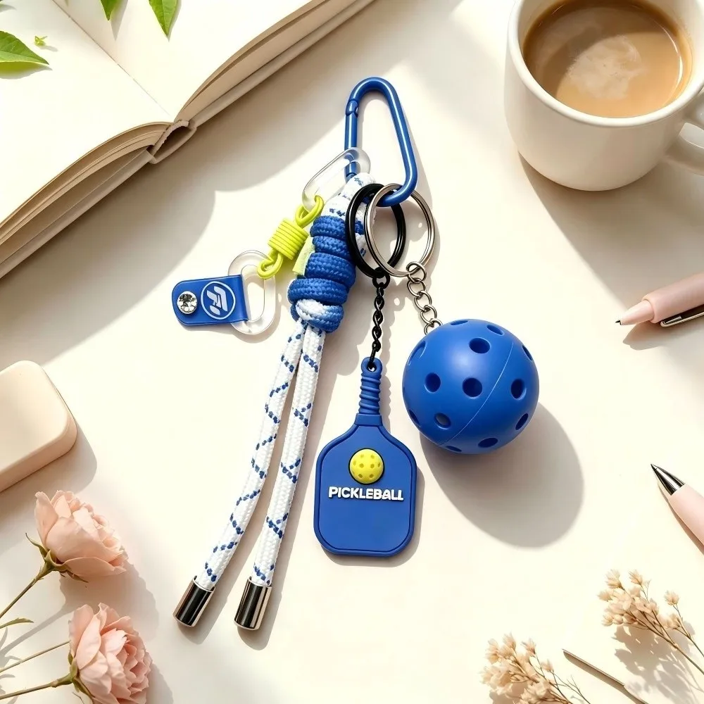 Creative Dopamine Pickleball Paddle Keychain Detachable with Buckle Fitness Series Pendant Pickleball Key Holder Bag Charm
