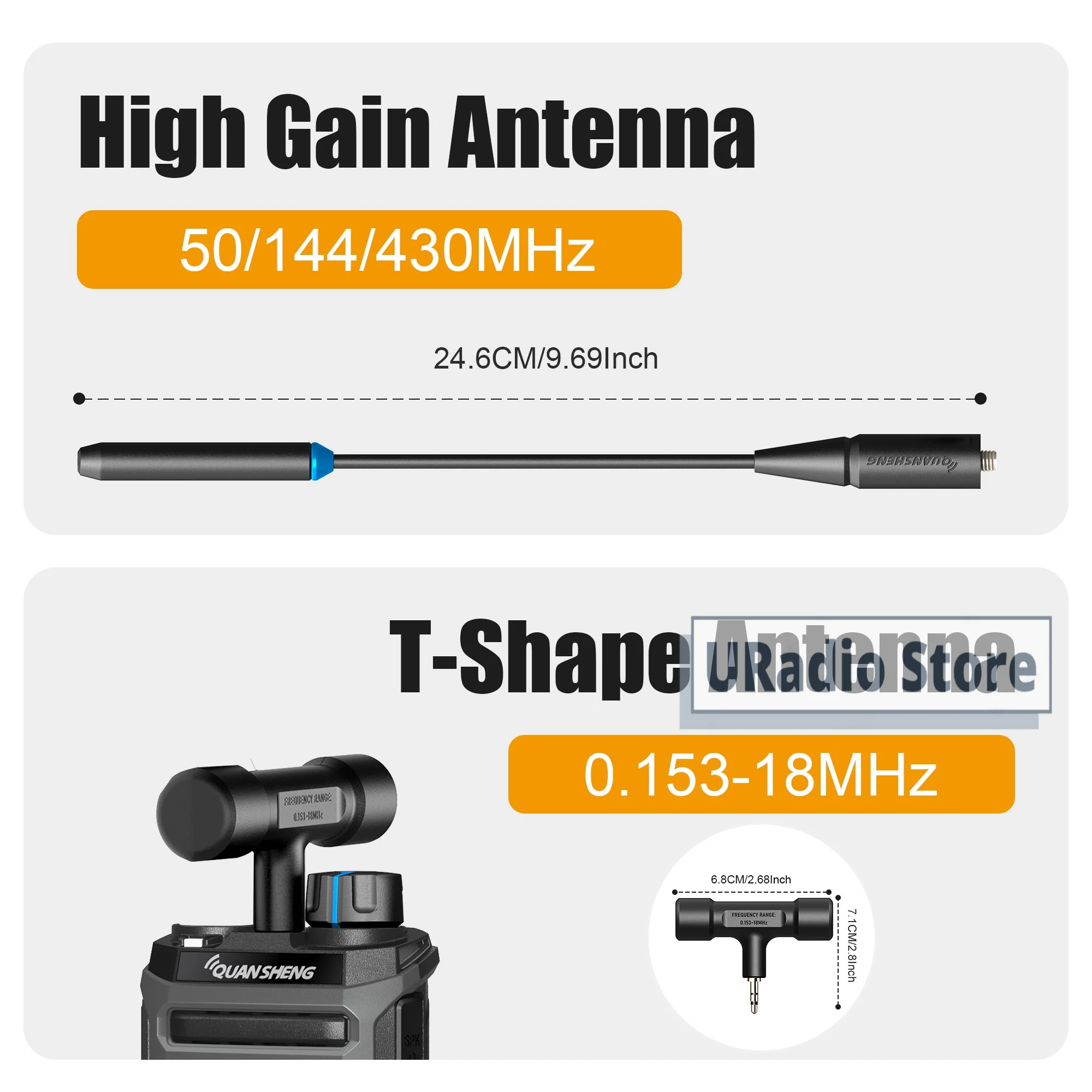 Quansheng TK11(5) Walkie Talkie 10W High Power Dual Receiving AM FM LSB CW 27MHz Multi Band Spectrum Analyzer Remote Kill Radio