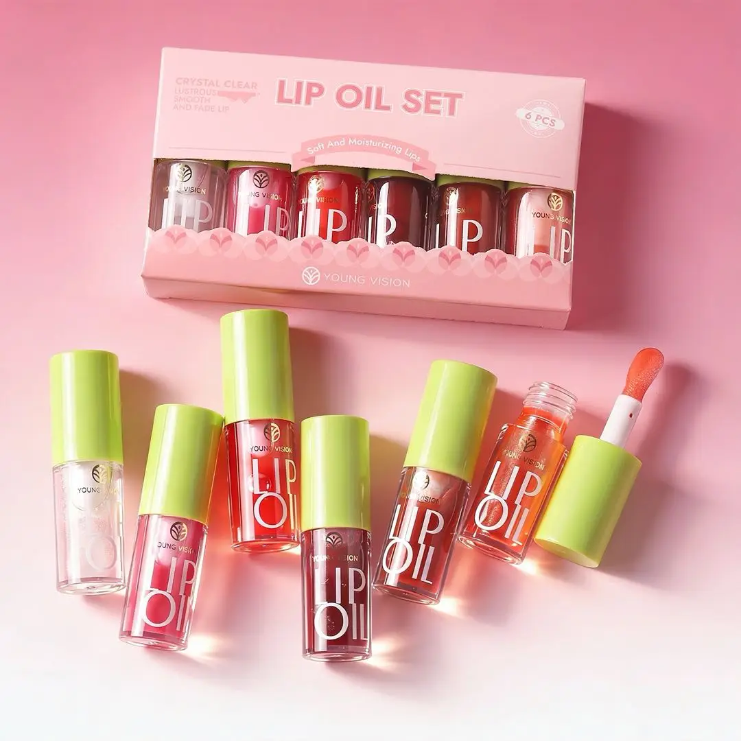 6pcs Mirror-Finish Moisturizing Lip Gloss Set Lip Gloss Makeup Hydrating & Color-Rich Non-Sticky Lipstick Water