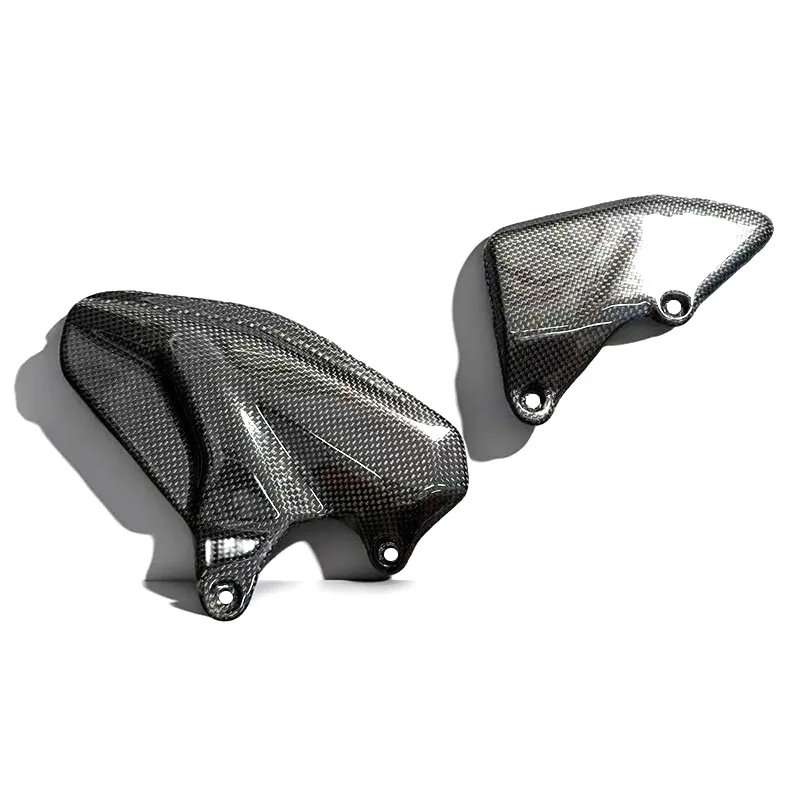 

For DUCATI Multistrada V4 V4S Sport 2021-2025 Heel Panels Carbon Fiber Motorcycle Footpeg Plate Guard Cover