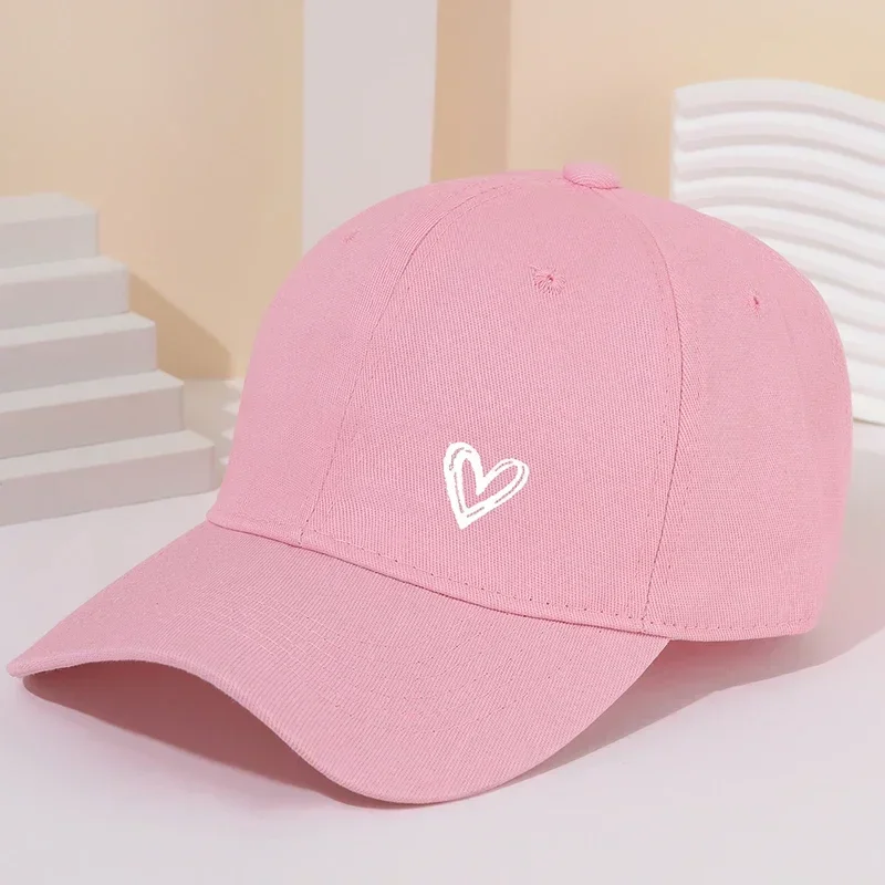 

New Spring and Summer Sunshade Baseball Hats for Men and Women, Embroidered with Love, Outdoor Leisure Sunscreen and Sunshade