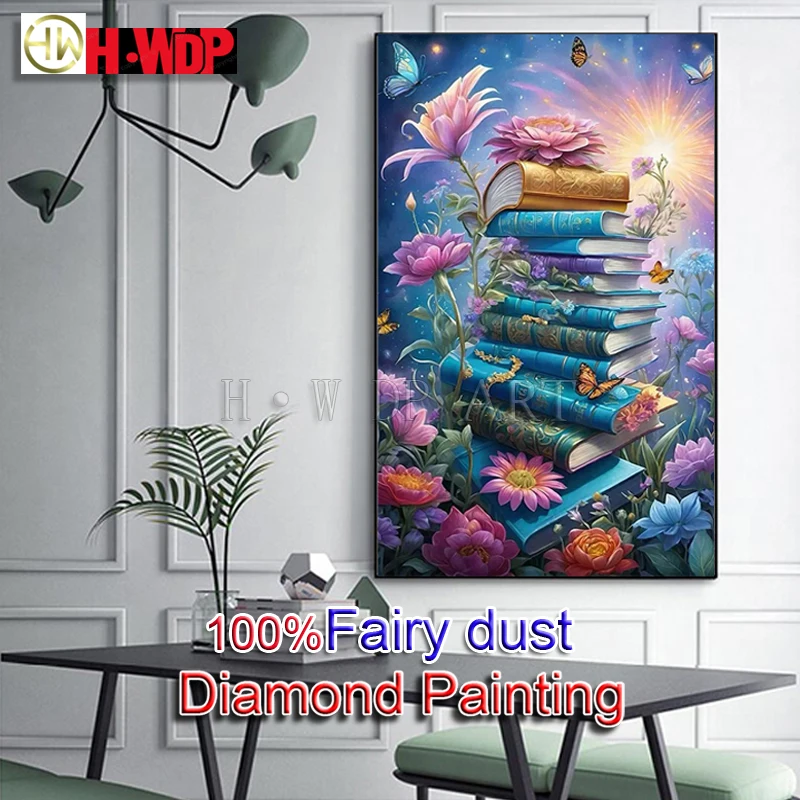 

Книга 100%, Сказочная пыль, алмазная живопись, пейзаж, полное качество, алмазная вышивка, вышивка крестиком, алмазная живопись, кристалл, домашний декор