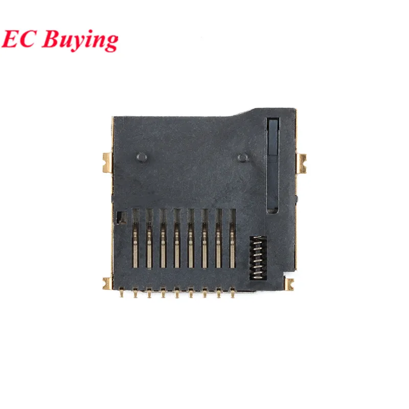 10PCS/5PC 9Pin Micro SD Card Slot Connector Self-elastic Fully Gold-plated TF MicroSD Card Holder Deck For Mobile Phone Memory