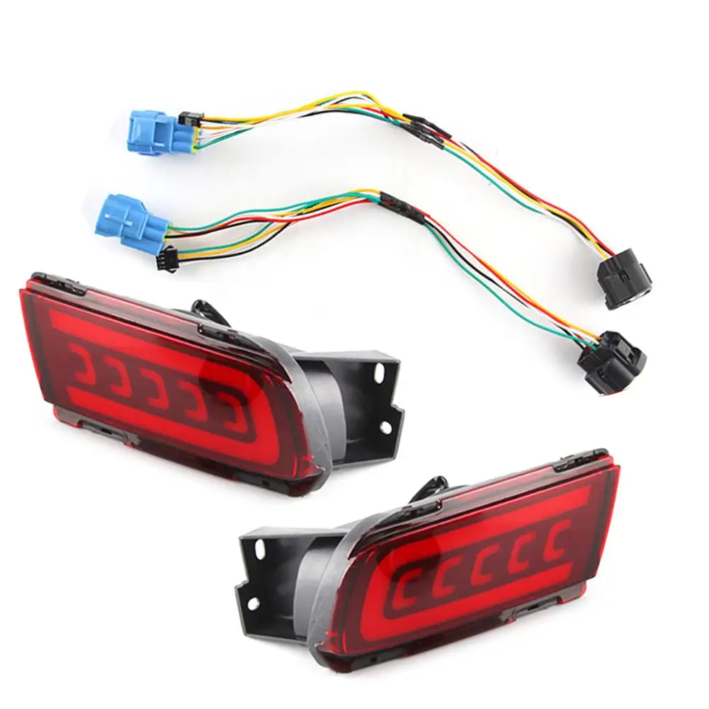 

1 пара отражателей заднего бампера, светодиодный противотуманный фонарь, задний стоп-сигнал 12 В, IP67, подходит для Toyota Land Cruiser Prado 2010 2011 2012 2013-2020