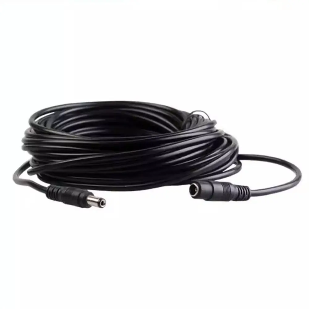 

Комплект из 2 удлинителей питания 10 м, DC12V, разъем 5.5мм*2.1мм, черный внешний кабель-адаптер