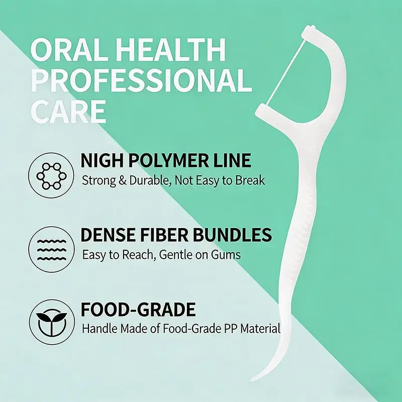 Dental Floss Tooth Tool 100Pcs Portable Disposable Interdental Picks Strong Cleaning For After Meal Hygiene