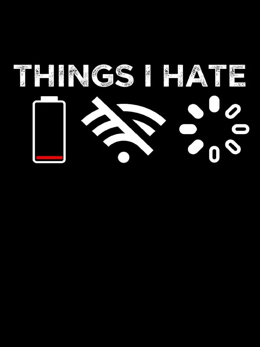 Text Art Collection Things I Hate Low Battery Poster  Chic Interior Design Prints  Wall Decor