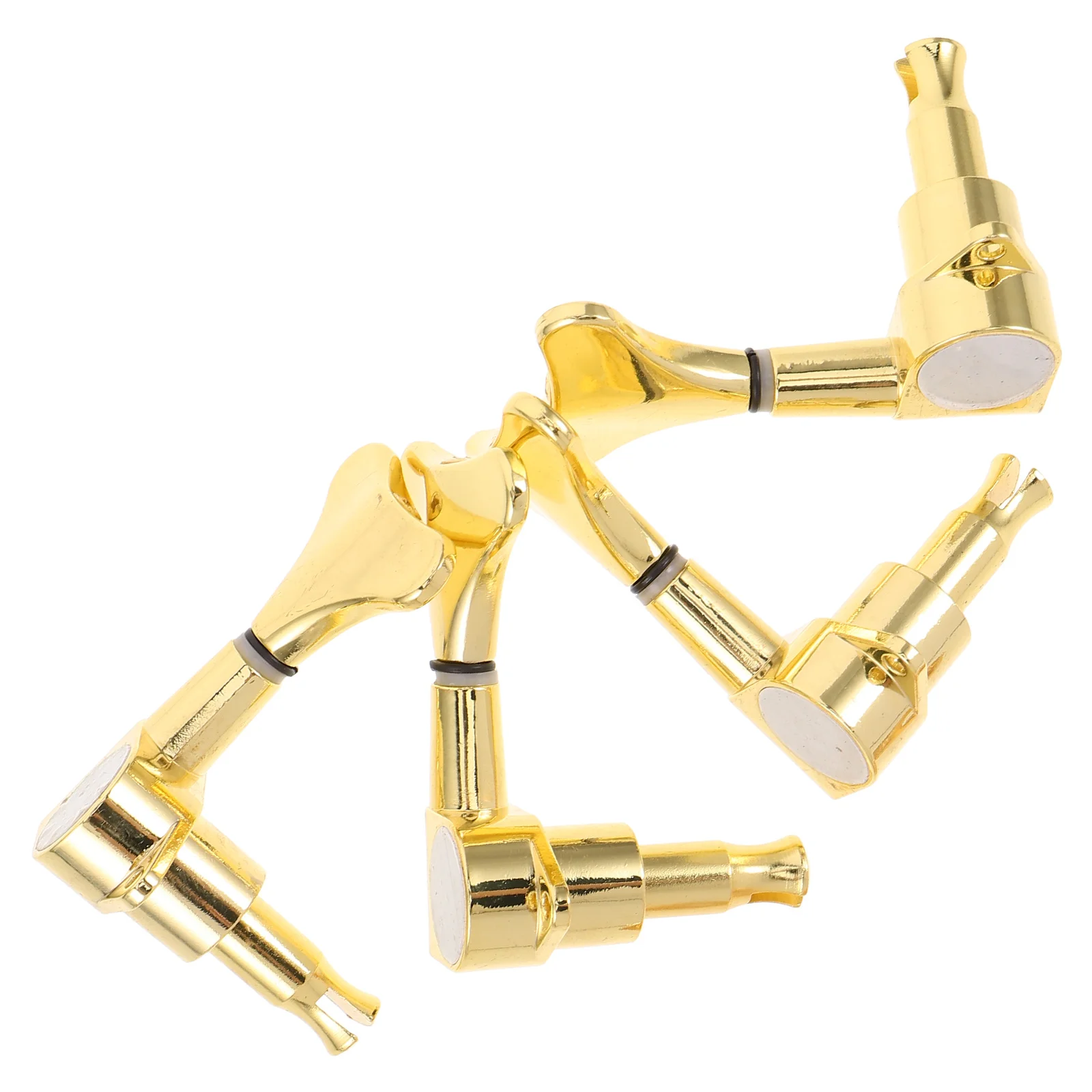 

4Pcs Bass String Tuning Pegs Gold Alloy Durable Closed Structure Dustproof Replacement for Electric Acoustic Bass Guitar
