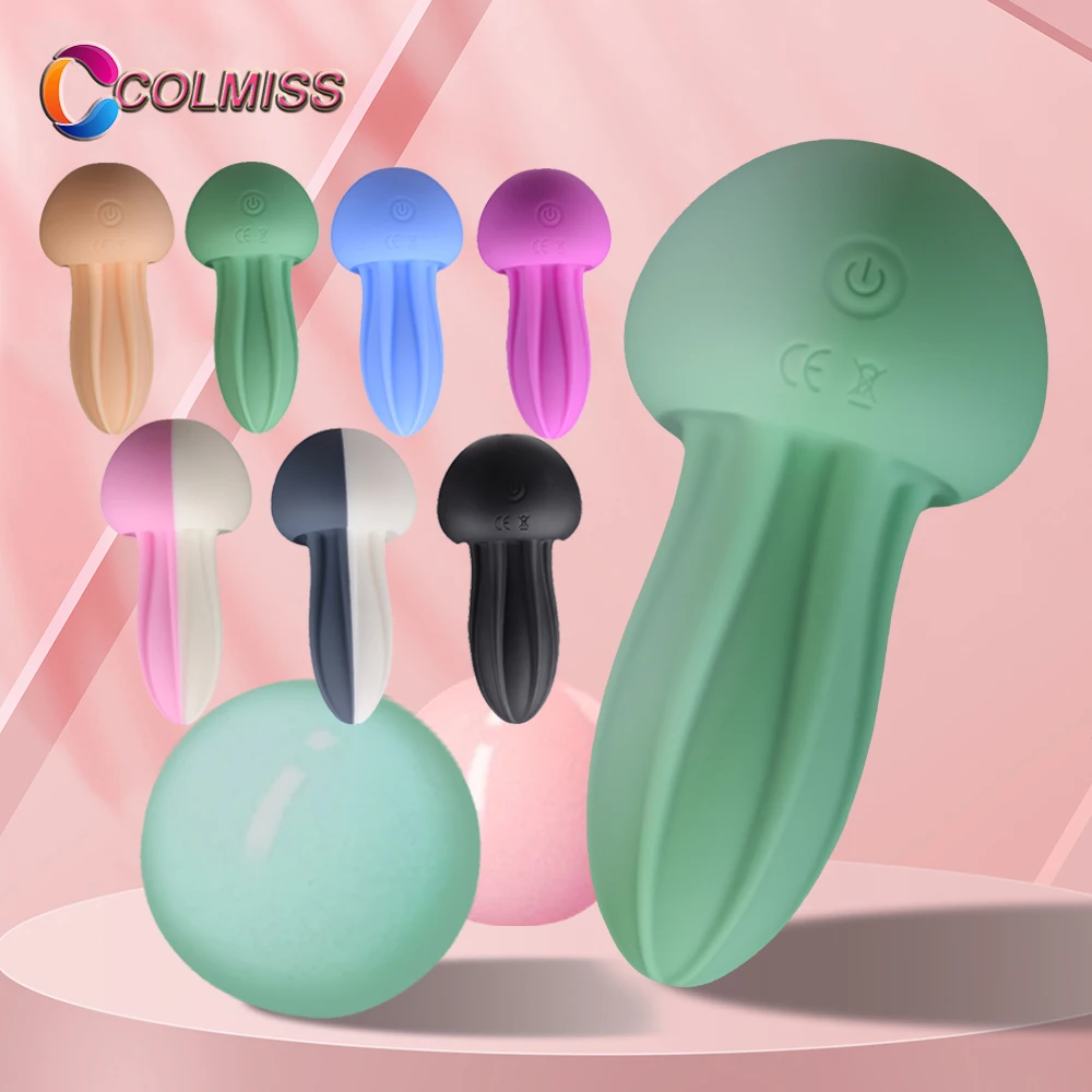 

COLMISS Mushroom-shaped USB Charging Vibrating Egg Wireless Control Jump Eggs Vibrator Ball Vaginal Erotic Sex Toys For Women