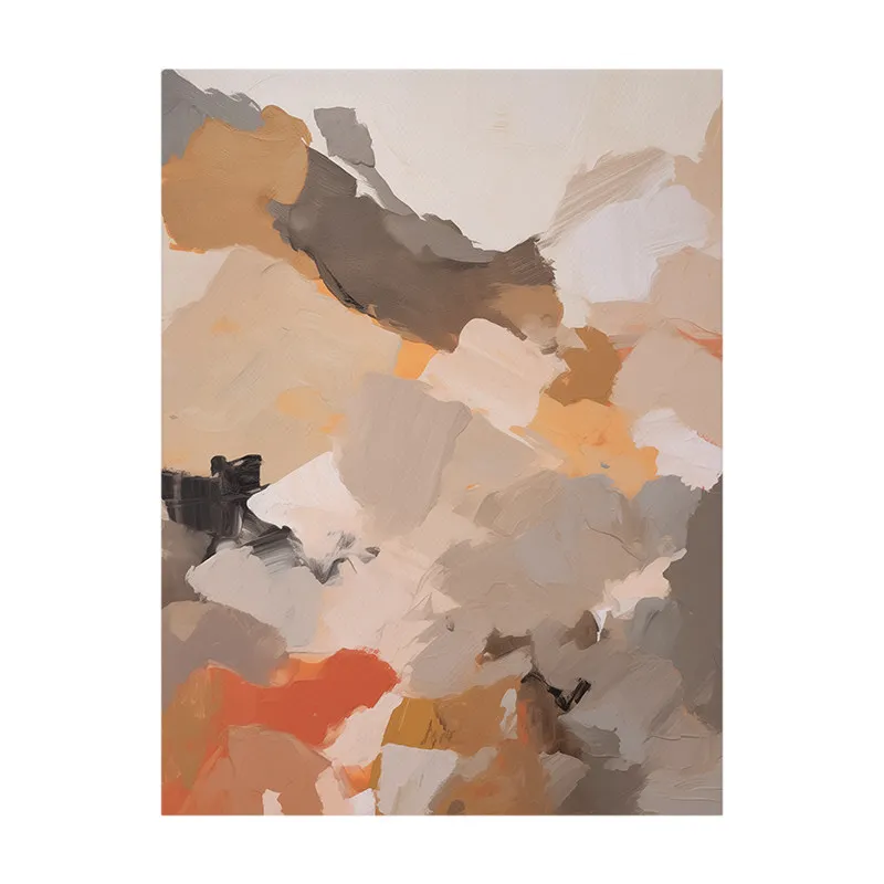 Hand painted, modern minimalist living room abstract floor painting texture oil painting