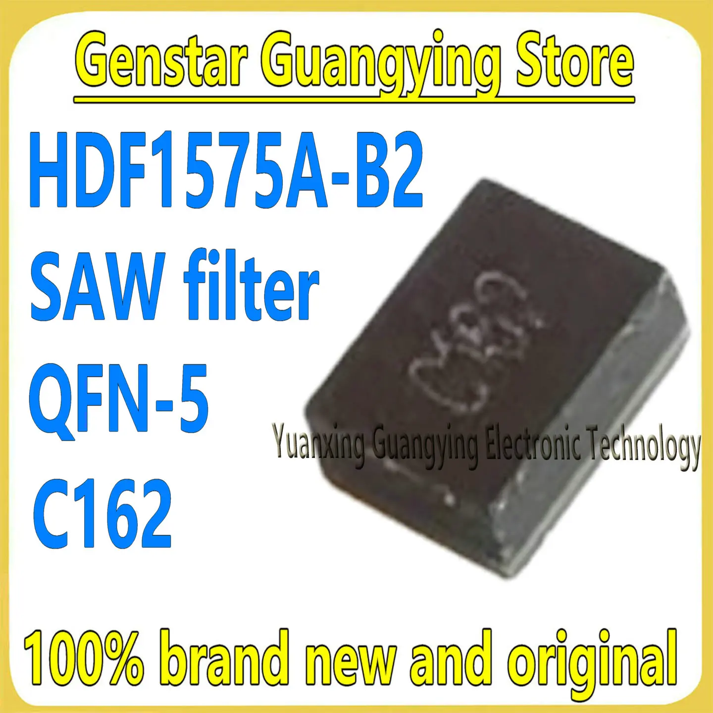 (10 pieces) HDF1575A-B2 Part number: C162 CI62 QFN-5 2MHz SAW filter 100% brand new