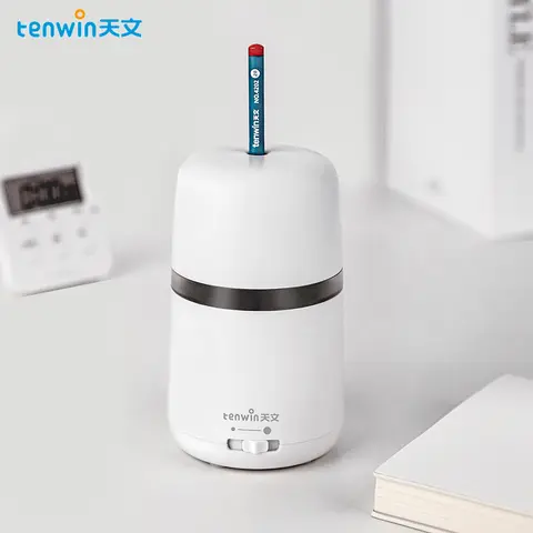 Tenwin 전기 연필 깎이 6-8mm 연필 학생 문구 용품에 대한 완전 자동 연필 깎이
