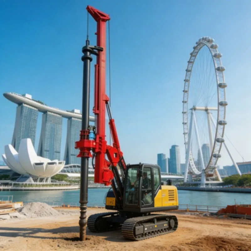 27m Depth Rotary Drilling Rig Drill Rig Borehole Drilling Machine YCR65 40kNm Torque for Foundation Project Use