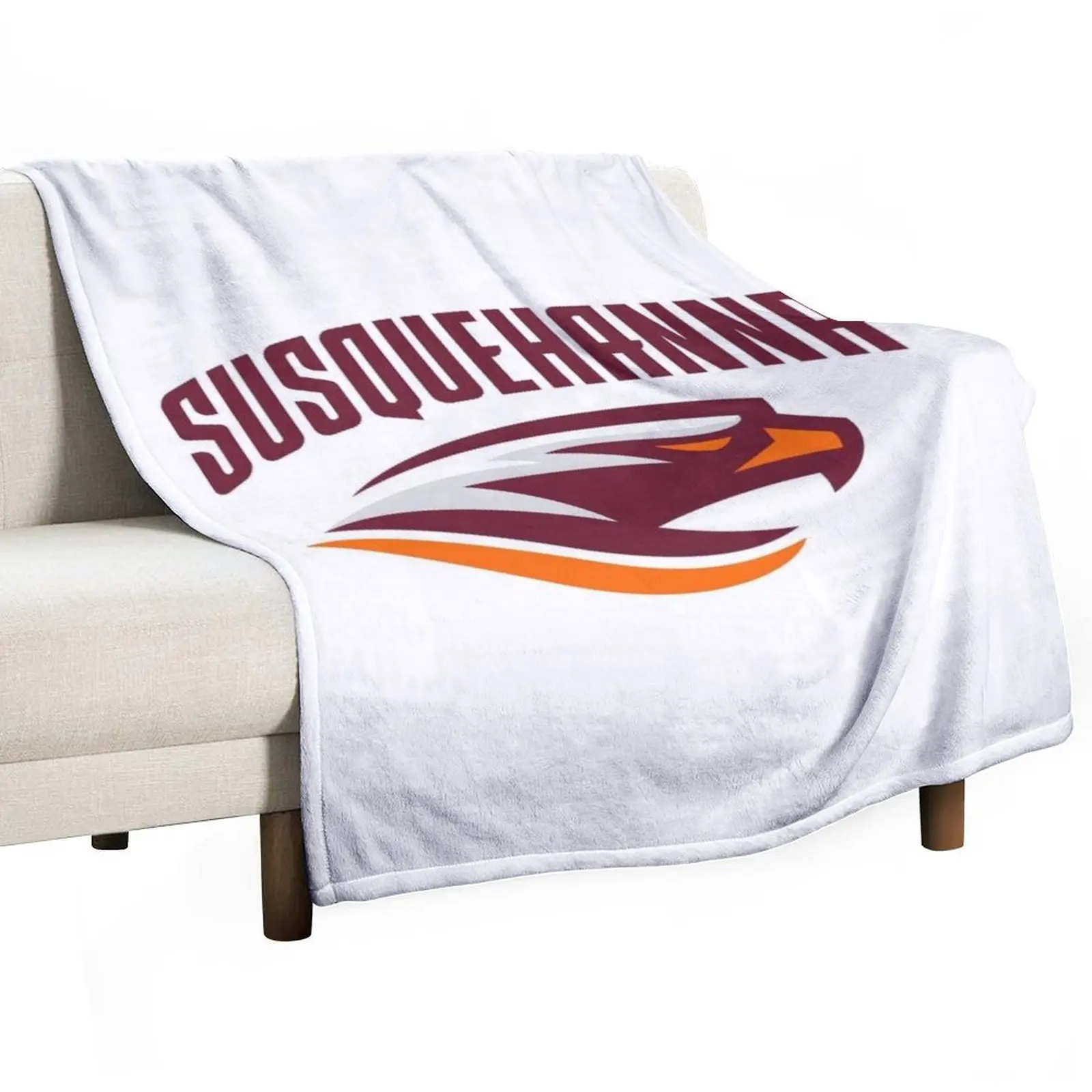 

Susquehanna River Hawks Logo Throw Blanket Flannel Bed linens for winter anime Blankets