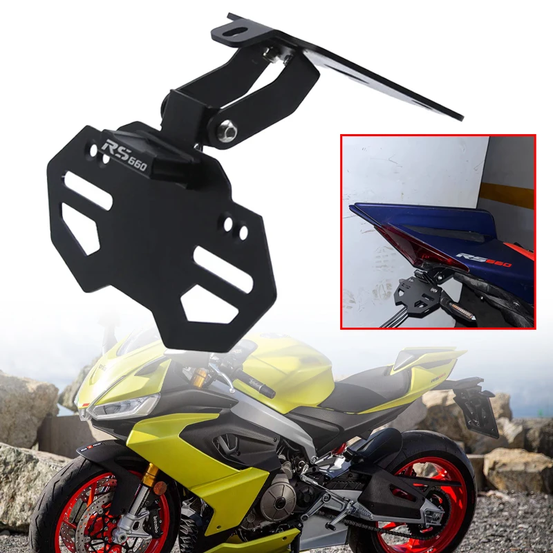 

Registration Motorcycle License Plate Holder Frame Fender Eliminator Fit For Aprilia RS660 Tuono 660 RSV4 FACTORY 2021 2022 2023