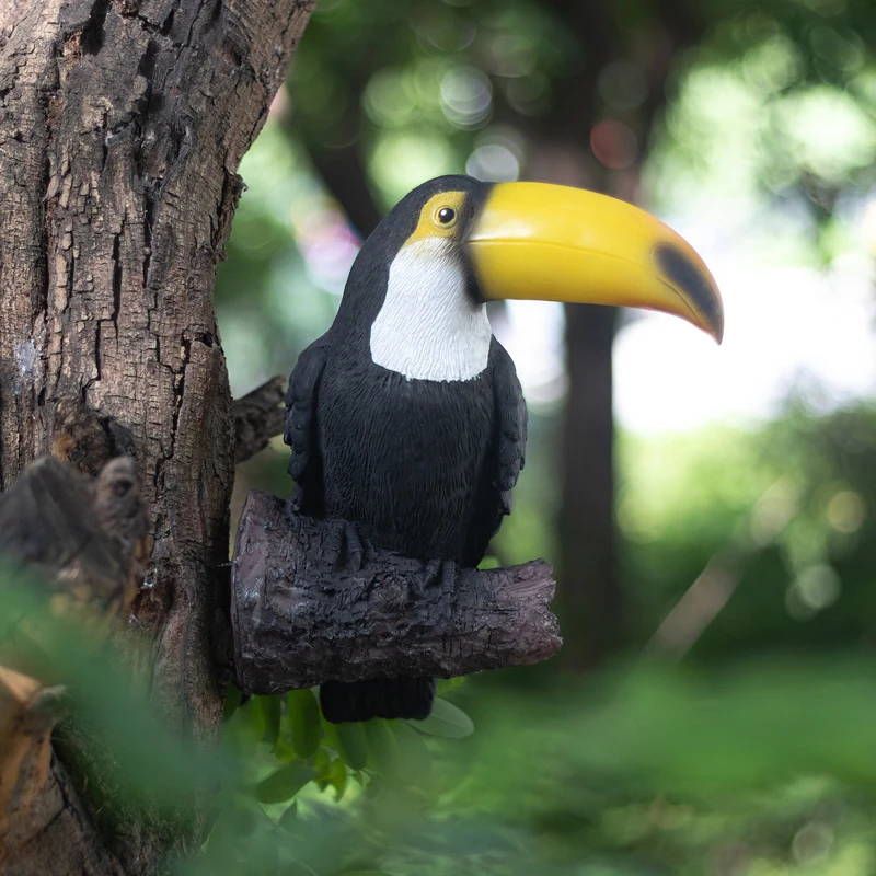 Modern Creative Personalized Landscape Garden Animal Toucan Branch Decorative Lamp 5W Warm Night Light