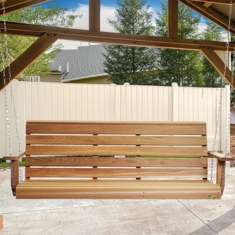 

Premium Porch Swing | 6Ft Outdoor Furniture & Patio Swing | Easy Assembly, Sustainable Outdoor Bench