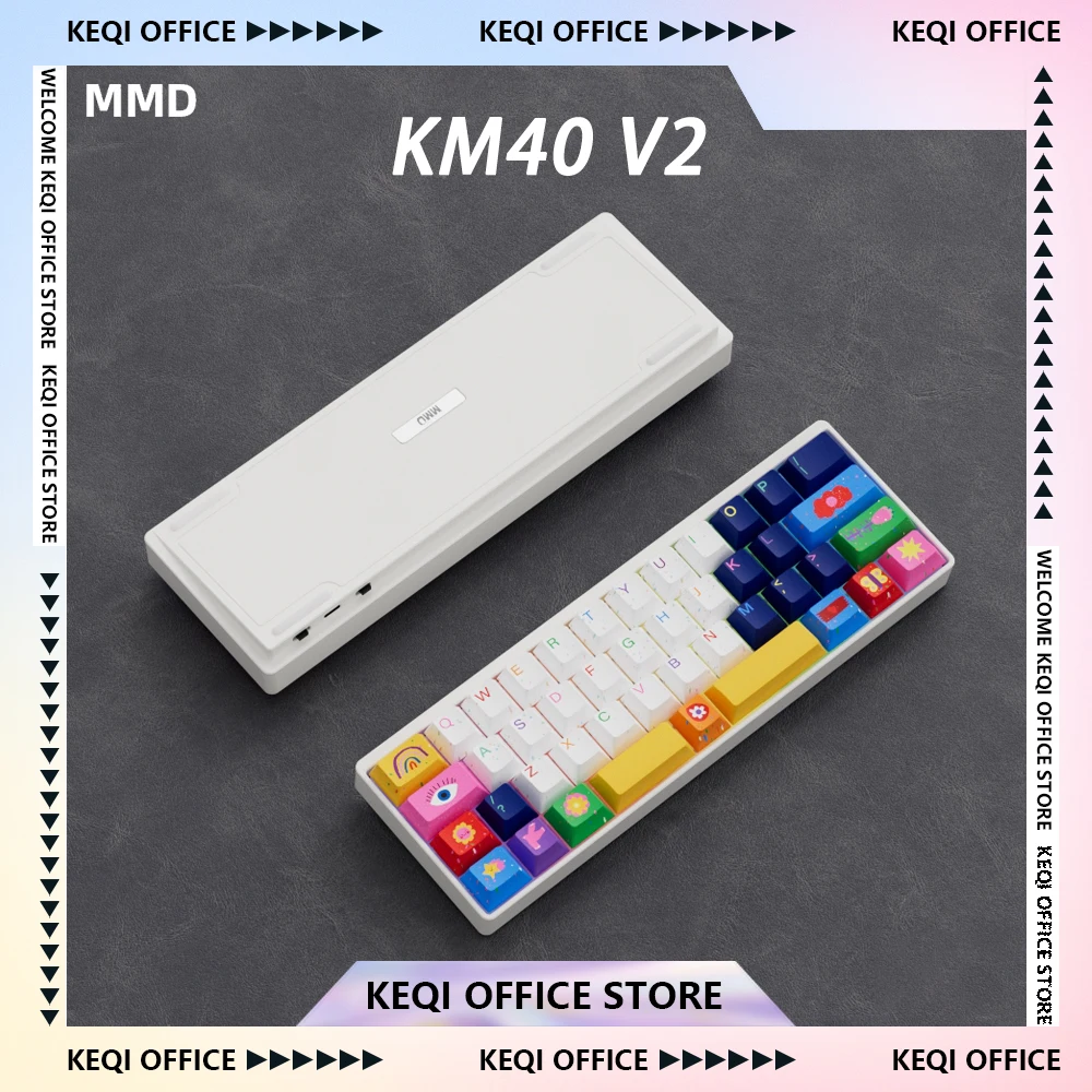 MMD KM40 Wireless Mechanical Keyboard Tri-mode O-Ring Hot-Swap Aluminum Custom Designer 40% Office Gaming Keyboard VIA/QMK Gifts