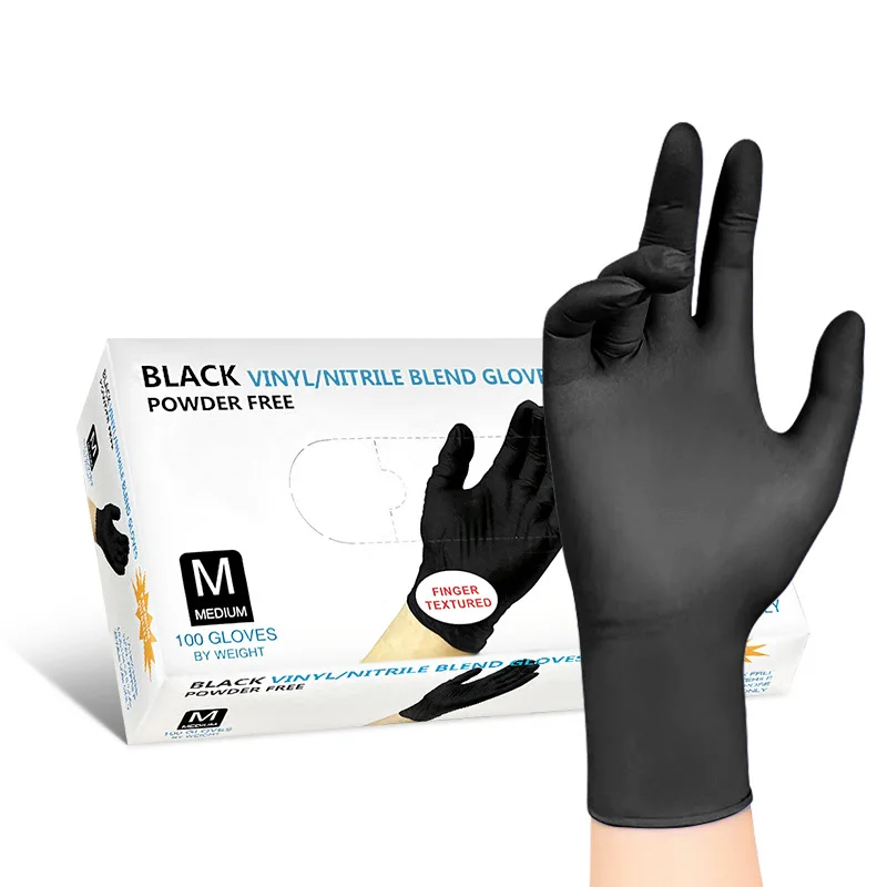 100 pieces/box disposable nitrile gloves Catering kitchen dishes thickened oil and waterproof synthetic nitrile gloves