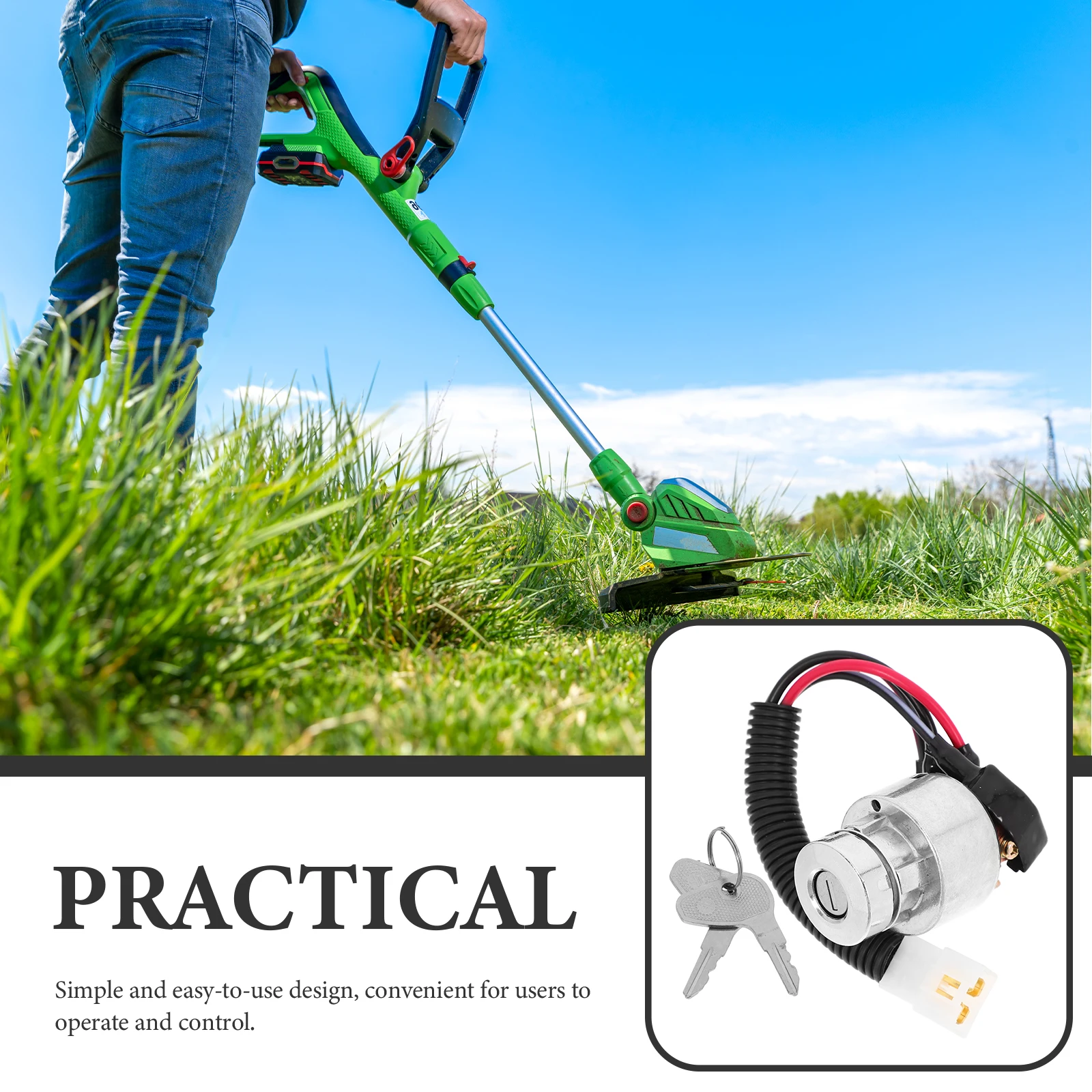 

Lawn Mower Starter Iron Housing Ignition Switch Replacement Durable Construction Safe Reliable Startup Tractor Vehicle