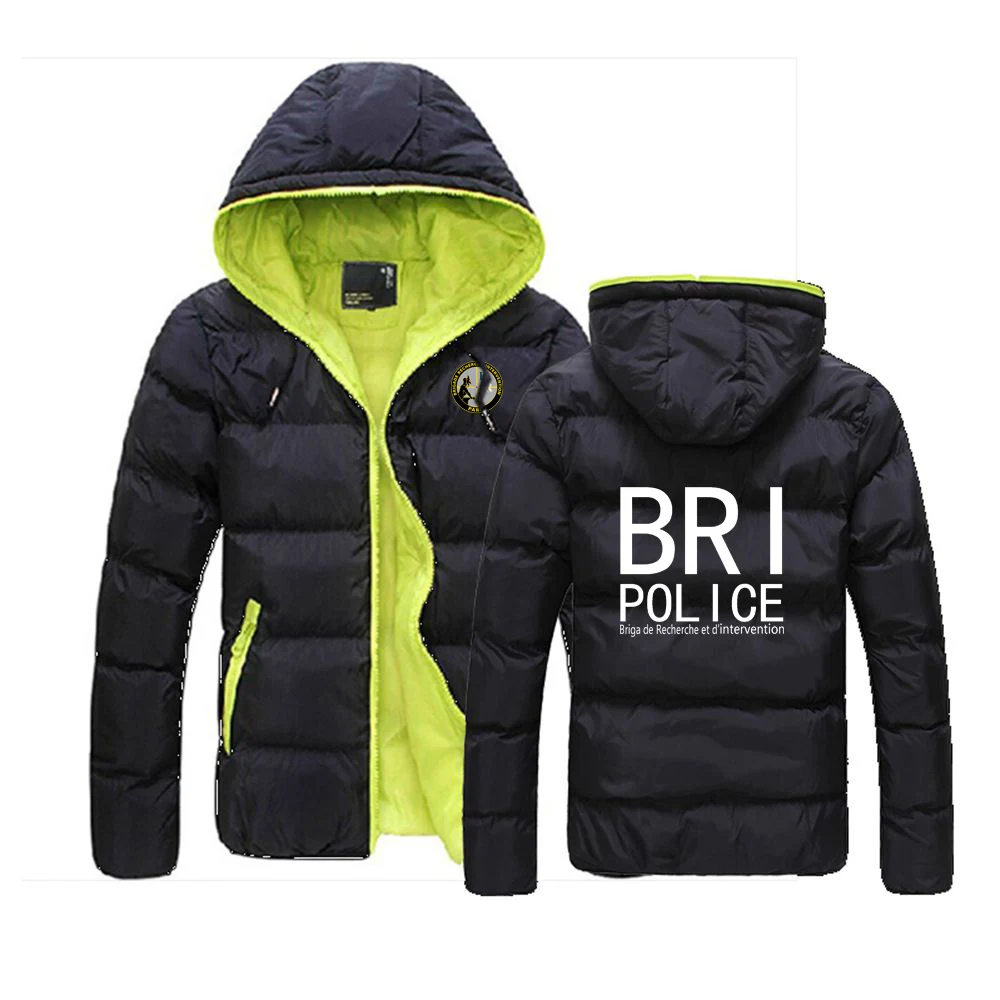 2024 French Special Forces BRI New Men Autumn and Winter Hot Sale Cotton Suit Jacket Casual Hooded Solid Color Fashion Coat Tops