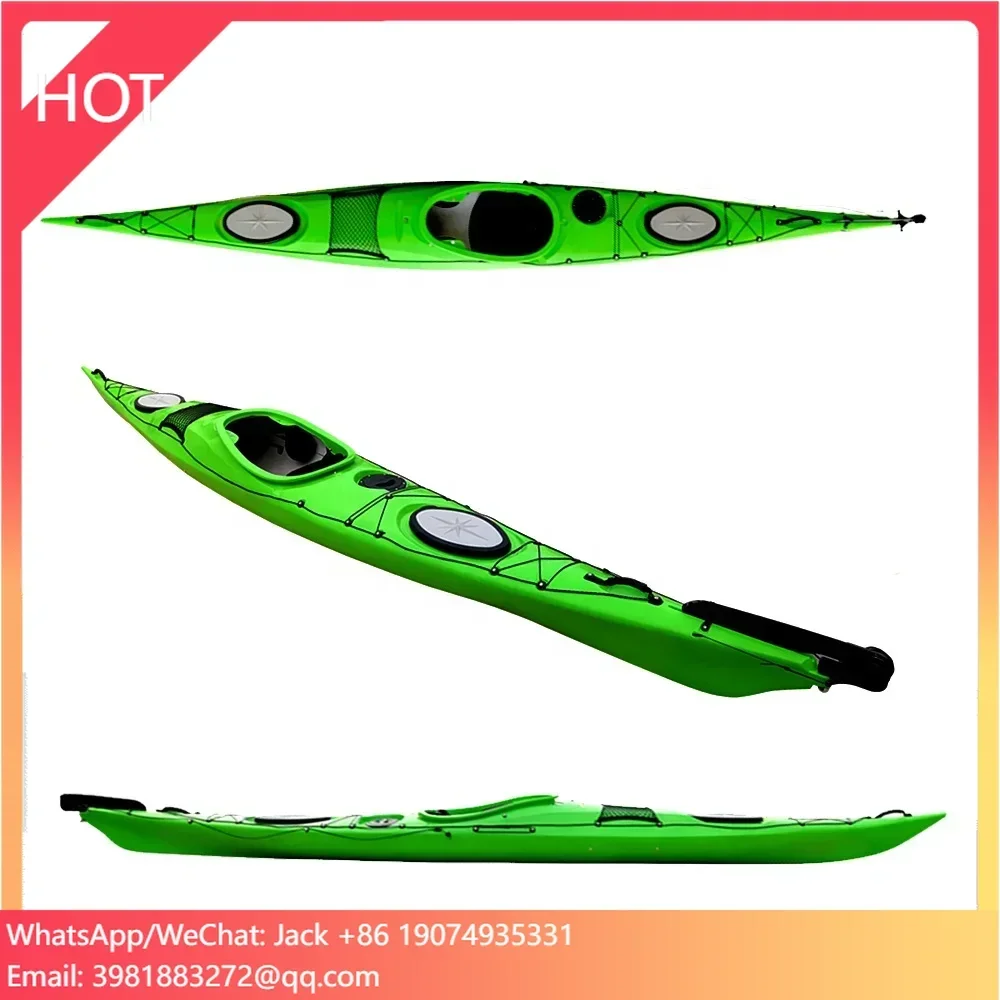 

Fast Speed Ocean Sea Salty Water Play Plastic HDPE Material Racing Kayak Surfing Ski Board Sit Inside Kayak for Sale
