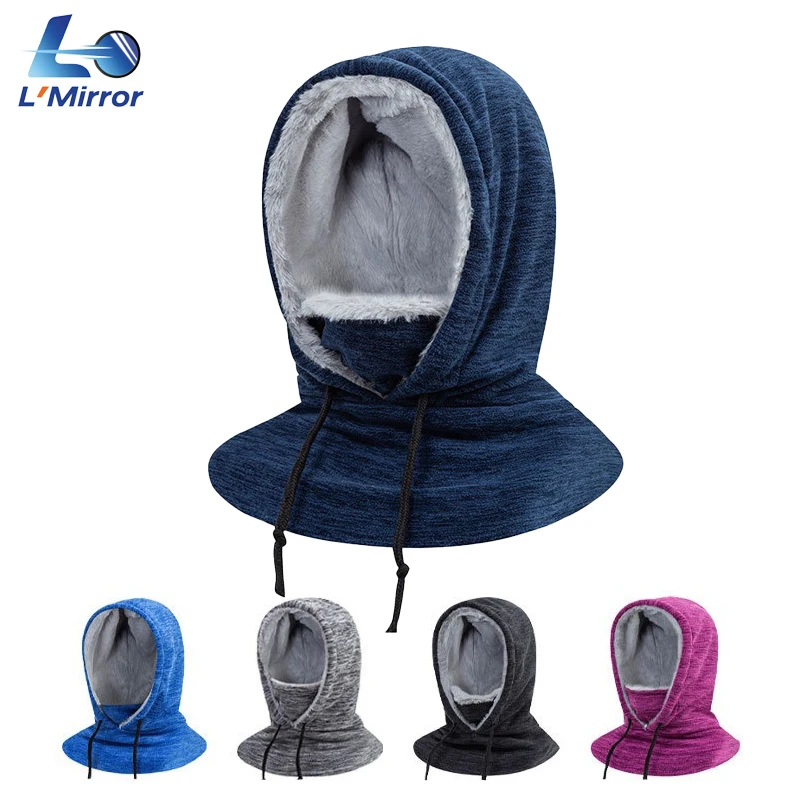 

L●Mirror Balaclava Wind-Resistant Winter Face Mask,Fleece Ski Mask for Men and Women,Warm Face Cover Hat Cap Scarf - Cycling