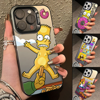 Funny Cartoon Simpsons Phone Case for Samsung Galaxy A72 A55 A54 A53 A52 A51 A33 A32 A26 A16 A14 A12 A06 4G 5G Silver Hard Cover