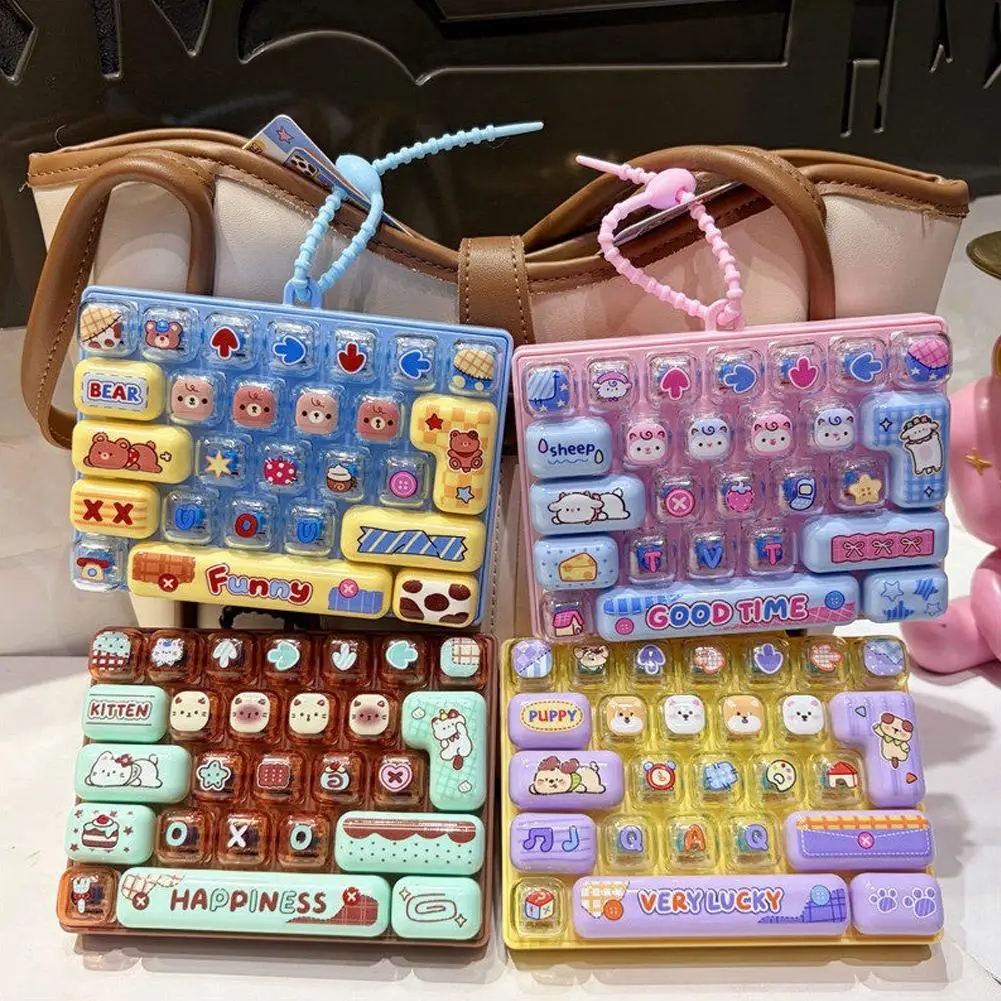 New Popular Cute Stress Relieving Toy 26 Button Press Toy Durable Bag Decoration Family Party Gift