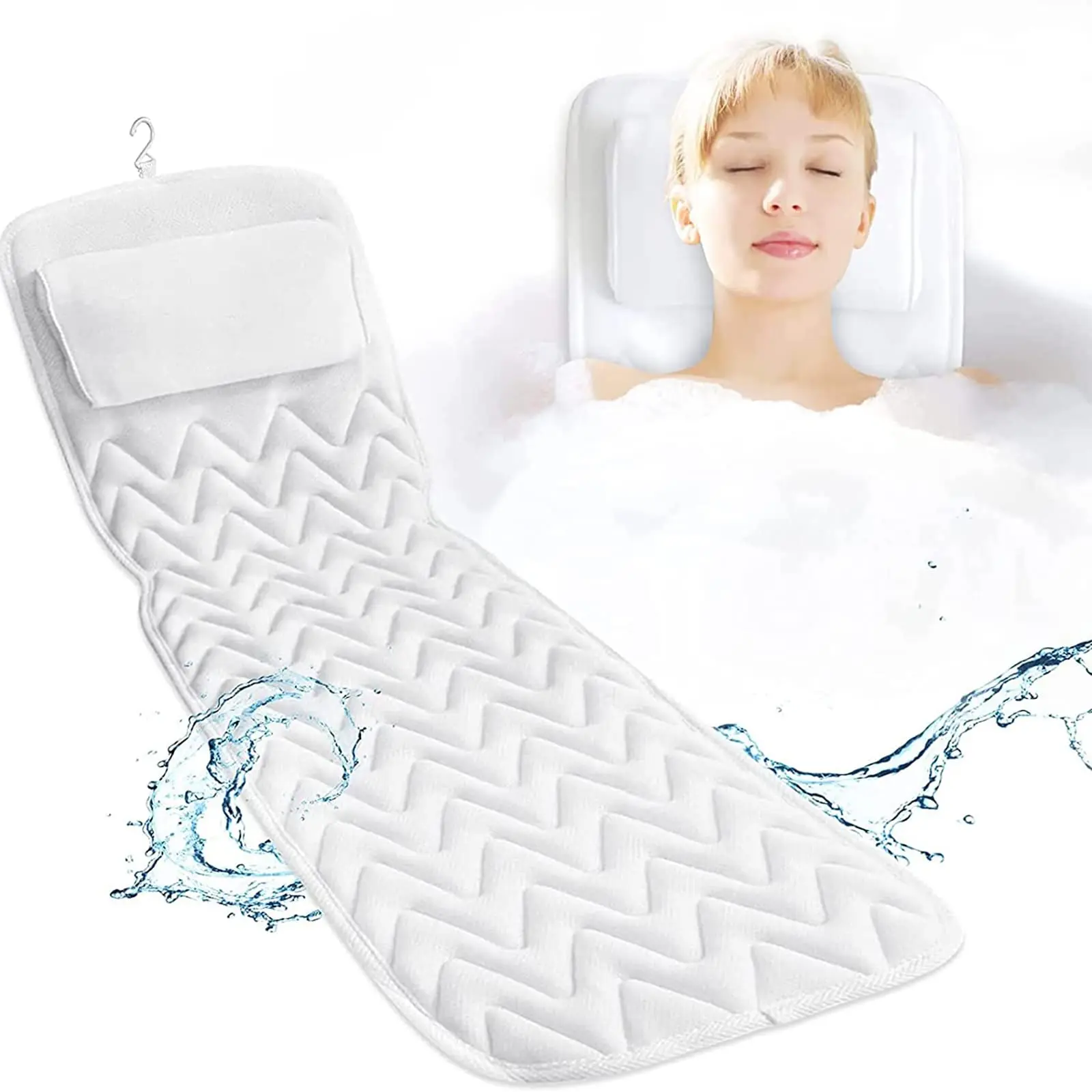 Ganzkörper rutsch feste Badewanne Kissen Saugnapf bequem atmungsaktiv leicht zu reinigen Nacken-und Rückens tütze entspannendes Bade kissen