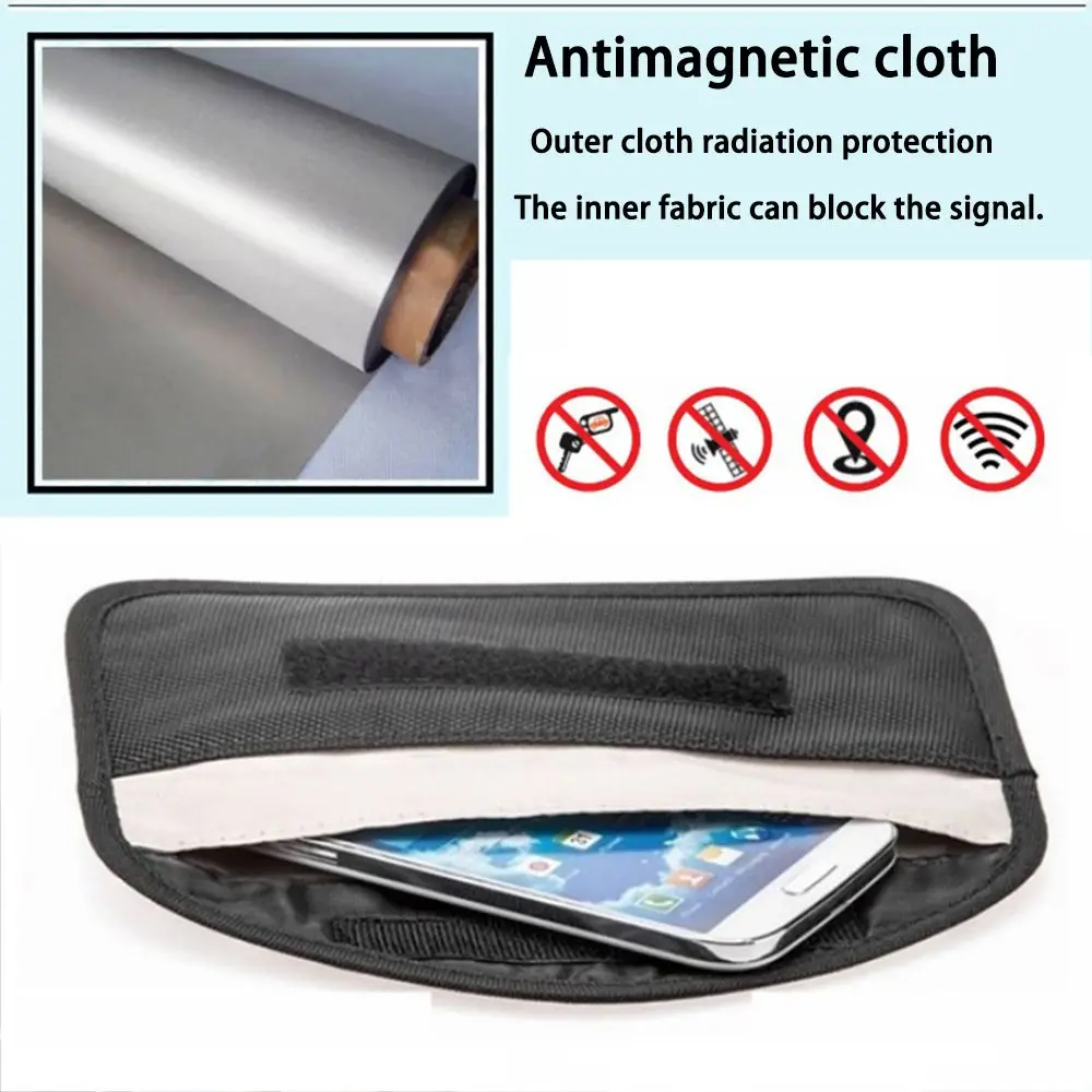 New Blocking Bag Keyless RFID Faraday Cage Fob Pouch Car Key Signal Blocker Case view 4