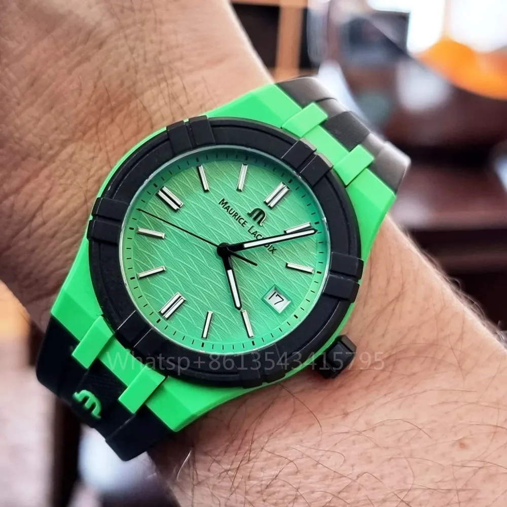 ساعة ريتشارد لاكوست كوارتز للرجال ، حزام مطاطي ، زجاج الياقوت ، أيكون تايد ، هدايا الهالويون ، سوار حلي ، صوفي