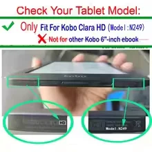 Case for Kobo Clara HD 6 inch Model N249 e-book Reader Smart Protective Leather Cover With Stand view 2