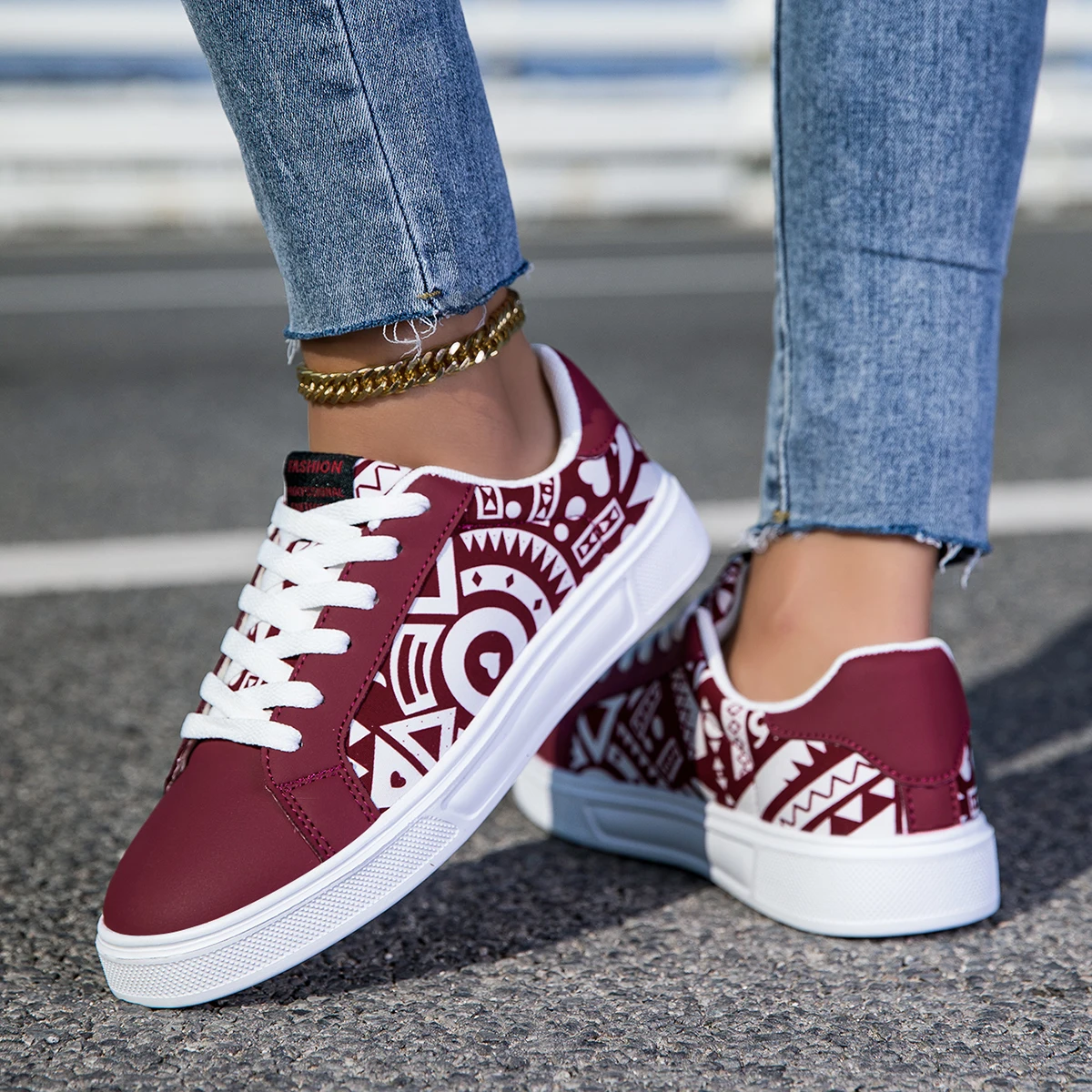 YRZL Lässige Damen-Sneaker, leichte Skateboard-Schuhe für Herren, weiche Sohle, bequeme Wanderschuhe, Unisex, modische Sneakers – Detail 10