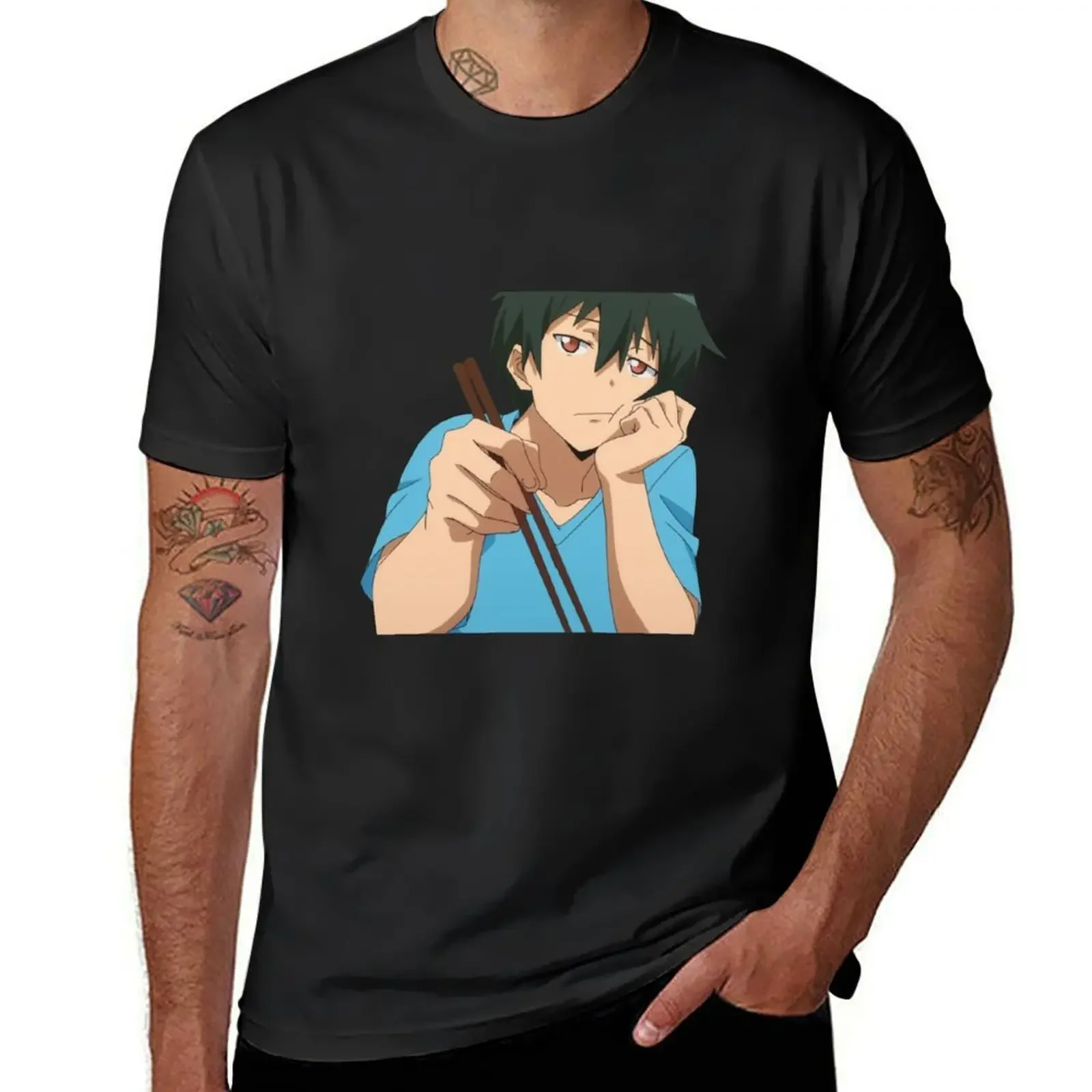 

Sadao Maou (The Devil Is a Part-Timer!) T-Shirt plus size clothes plain aesthetic clothes cute clothes mens plain t shirts