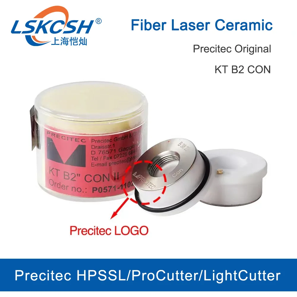 

LSKCSH Precitec original Ceramic Nozzle Holder KT B2 CON P0571-1051-00001 P0571-110287 For ProCutter Farley LaserLab Precitec