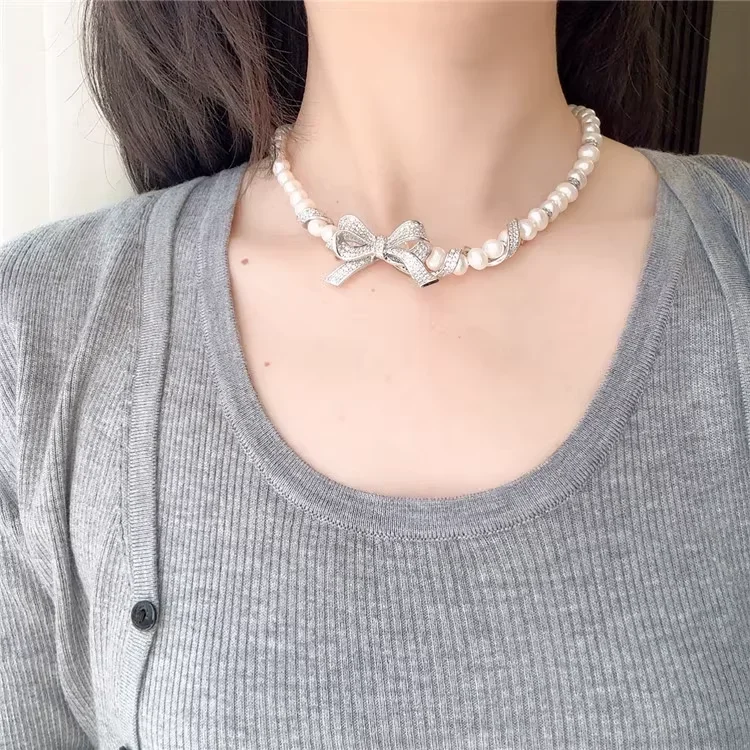 

New Natural Freshwater Pearl Collarbone Necklace