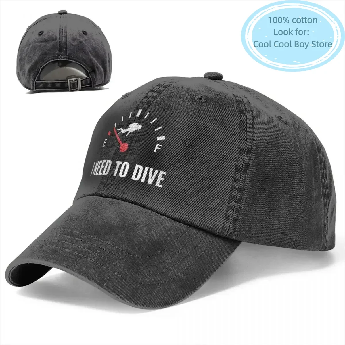 Forced To Work Diver Underwater Baseball Cap Men Cowboy Hats Women Visor Protection Snapback Dive Scuba Diving Caps