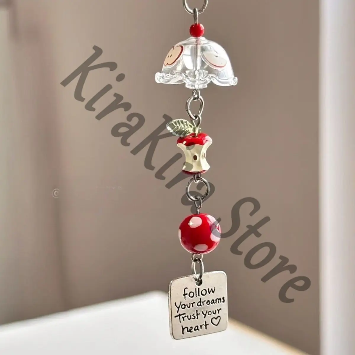 

Love and Deepspace Handcraft Phone Strap Caleb Apple Anime Adorable Wind Chime Camera Bag Pendant Wind-bell Cute Beaded Chain