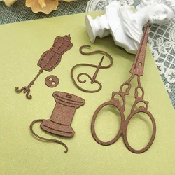 Scissors Needle Metal Cutting Dies Stencils for DIY Scrapbooking Decorative Embossing Handcraft 2024 new arrivals