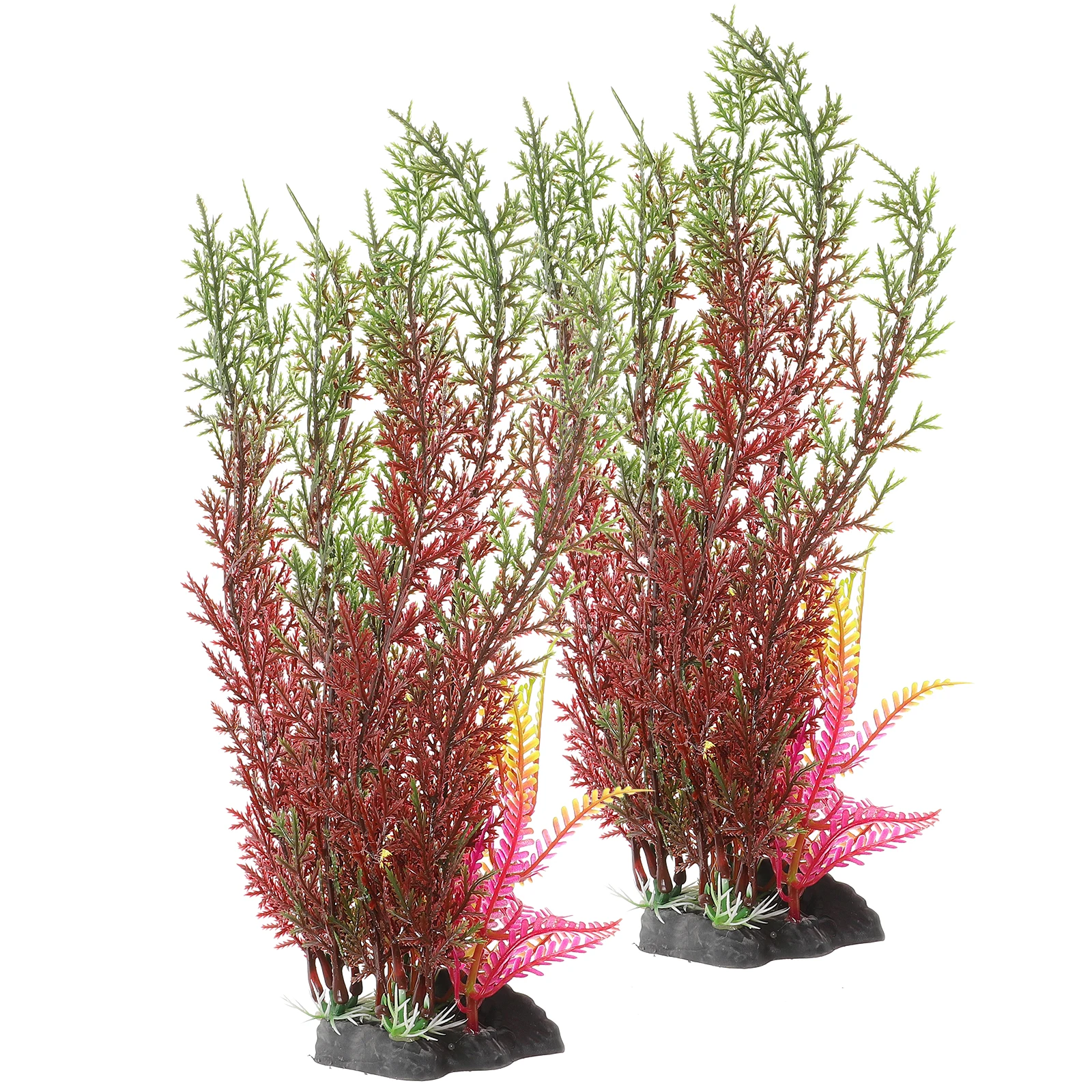 

2 Pcs Artificial Aquarium Plants for Fish Tank DecorationsAquarium Accessories Easy to Use in Small Large Tanks