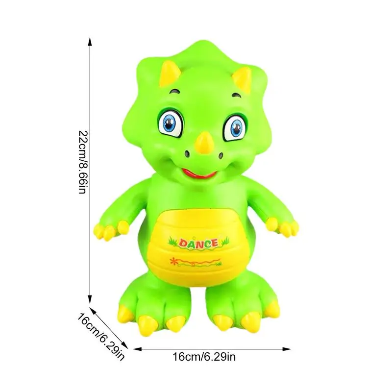 Dancing Dinosaur Robot Funny Electronic Dinosaur Toy Music Lighting Educational Puzzle Dinosaur Toy for Boys Girls Kids Toddler