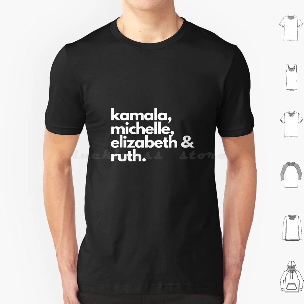 Feminist Political Icon Kamala Michelle Rbg Elizabeth T Shirt 6xl Cotton Cool Tee Feminist Political Icon Kamala Michelle Rbg