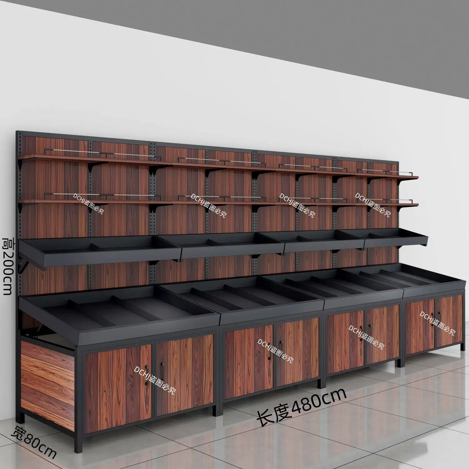 Fruit and vegetable shelves, fruit and vegetable shelves, fresh supermarkets, multi-layer fruit and vegetable display shelves
