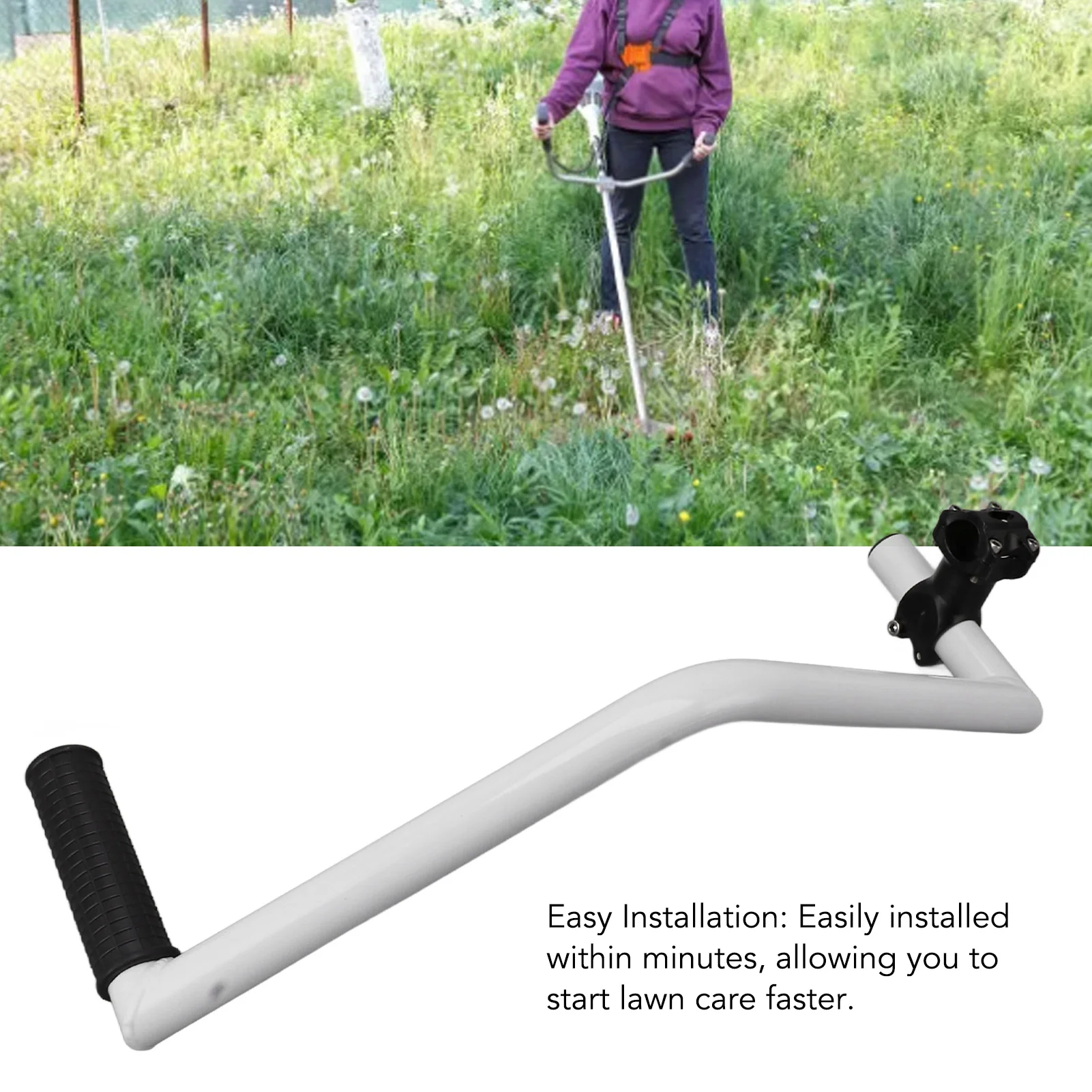Lawn Mower Handle Comfortable Grip Aluminum Alloy Lawn Mower Handle Extension Bar Suitable for Landscaping