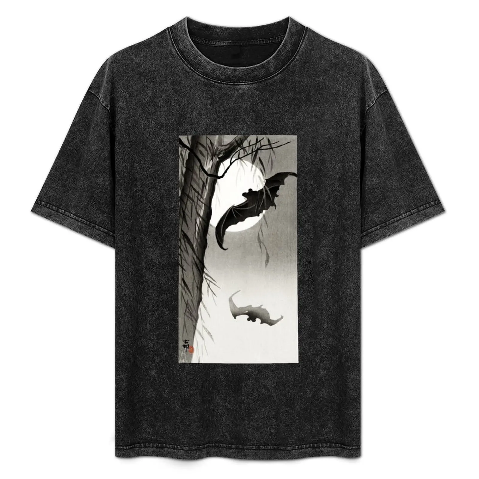 

Bats Under the Full Moon by Ohara Koson T-Shirt summer top summer shirt man t shirt outfits for men
