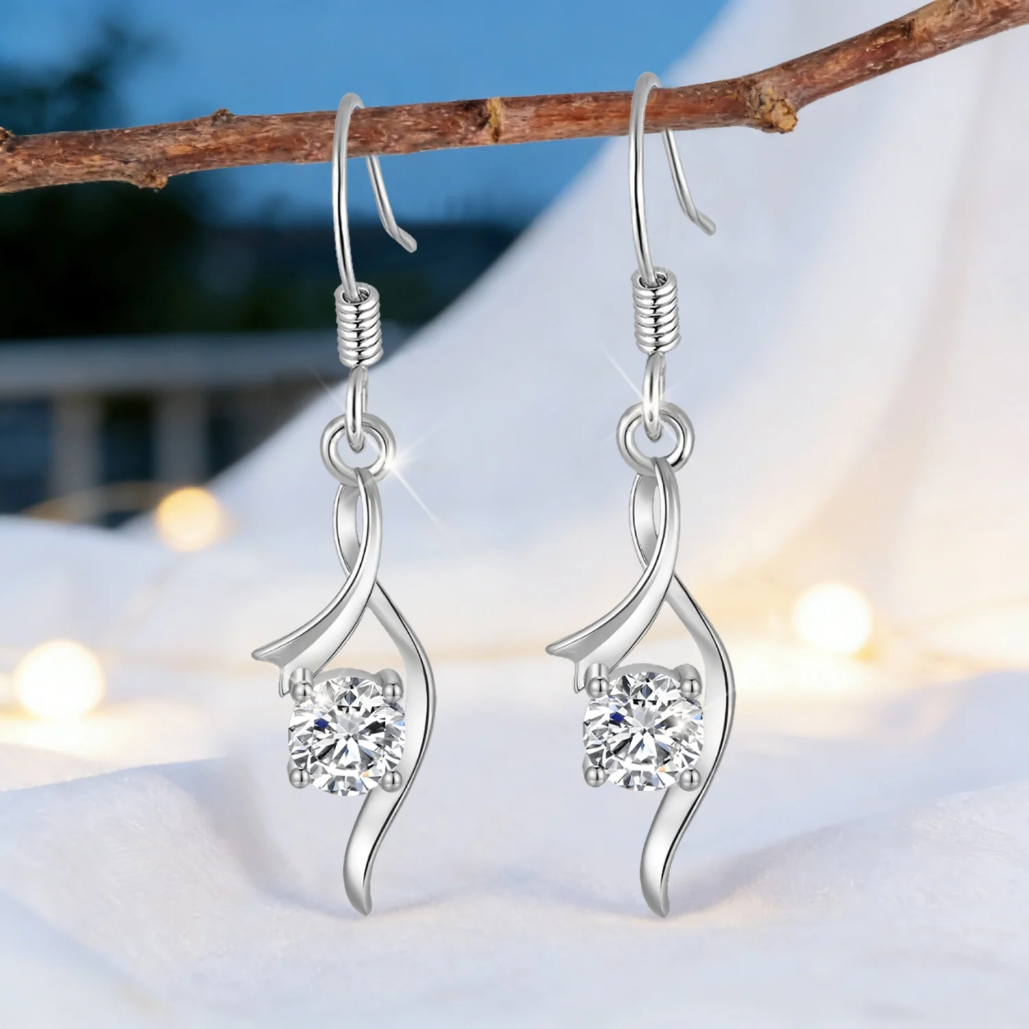 

Серьги LAMVOICE с цирконием 1 карат, подарок для дочери, дизайнерский товар высокого качества, стерлинговое серебро S925, День святого Валентина